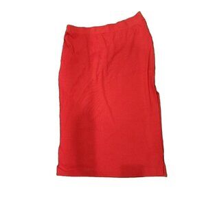 Eloquii Maxi Skirt Red Knit Side Slit Stretchy Women's 18 20
